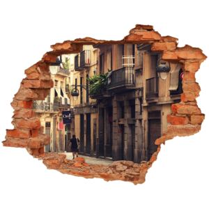 Fototapeta dziura na ścianę 3d Ulice Barcelony