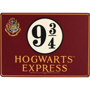 Metalowa tabliczka Harry Potter - Hogwarts Express, (21 x 15 cm)