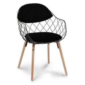 Krzesło Oslo czarne/jasne nogi