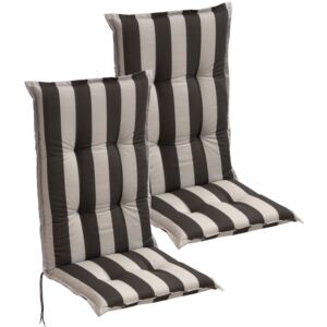 Poduszki na krzesła ogrodowe 2 szt. 120x52 cm ciemne pasy