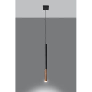 Lampa wisząca punktowa MOZAICA 1 czarny/miedź oprawa na sufit SOLLUX