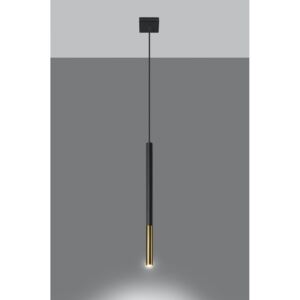 Lampa wisząca punktowa MOZAICA 1 czarny/złoty oprawa na sufit SOLLUX