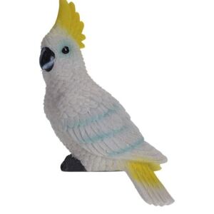 Papuga dekoracyjna Kakadu, 7 x 10 x 18 cm