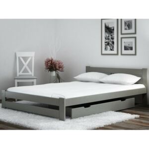 Łóżko ekologiczne drewniane Oliwia 180x200 Szare