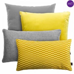 BREAK szaro-żółty zestaw poduszek dekoracyjnych