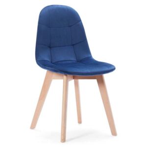 Nowoczesne Krzesło Do Jadalni ▪️ Dc-8020 ▪️ Welur Niebieskie
