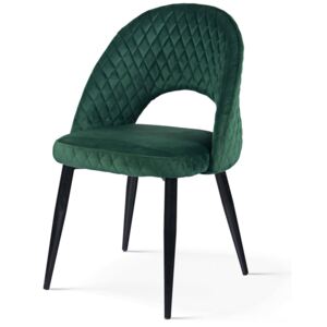 Pikowane krzesło w kolorze zielonym Puerto