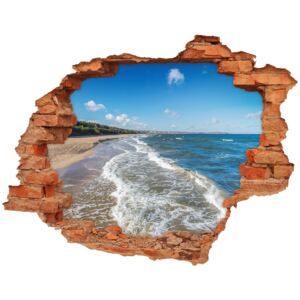 Dziura 3d w ścianie na ścianę Morze Bałtyckie