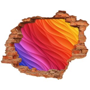 Samoprzylepna dziura na ścianę Kolorowe fale