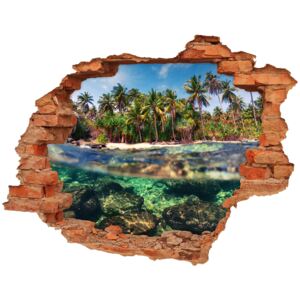Naklejka fototapeta 3D na ścianę Tropikalna plaża