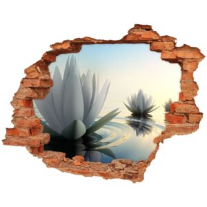 Samoprzylepna dziura naklejka Kwiat lotosu