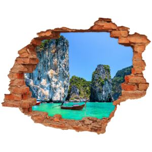 Naklejka fototapeta 3D widok Łódki Tajlandia