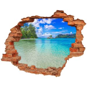 Naklejka fototapeta 3D widok Plaża Seszele