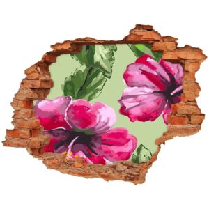Okleina 3D dziura naklejka Hawajskie kwiaty