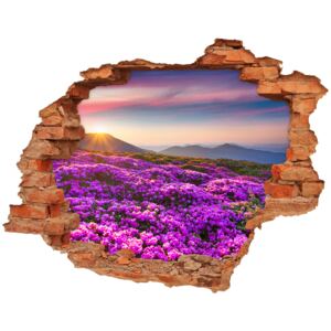 Samoprzylepna dziura na ścianę Kwiaty w górach