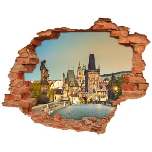 Fototapeta dziura na ścianę Most Praga Czechy
