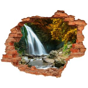 Naklejka fototapeta 3D widok Wodospad w lesie