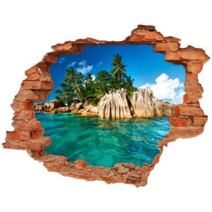 Naklejka fototapeta 3D widok Tropikalna wyspa