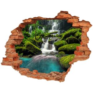 Samoprzylepna dziura na ścianę Wodospad w dżungli