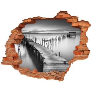 Samoprzylepna dziura na ścianę Drewniane molo
