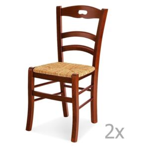 Zestaw 2 krzeseł drewnianych Castagnetti Mare