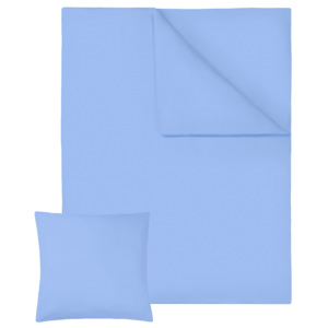 Tectake 401931 4 x 2-częściowy komplet pościeli 200 x 135 cm, bawełna - niebieski