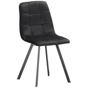 Nowoczesne krzesło tapicerowane ART820C czarny welur