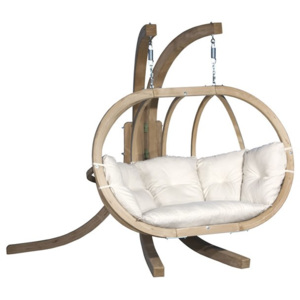 Zestaw: stojak Sintra + fotel Swing Chair Double, ecru Sintra + Swing Chair Double