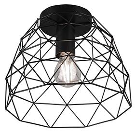 Nowoczesna lampa sufitowa czarna 27 cm - Jaap Oswietlenie wewnetrzne