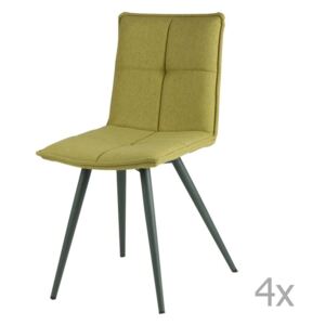 Zestaw 4 zielonych krzeseł sømcasa Zoe