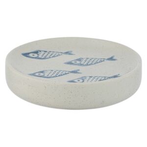 Biało-niebieska ceramiczna mydelniczka Wenko Aquamarin