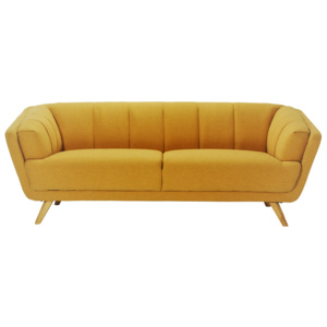 Sofa tapicerowana Loft, 3 osobowa - żółta