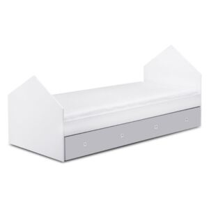 Łóżko rozkładane MIRUM biały/szary