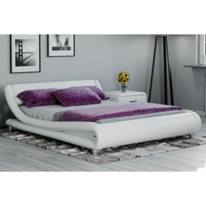 Łóżko tapicerowane do sypialni 160x200 114 białe