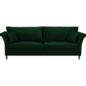 Zielona rozkładana sofa 3-osobowa ze schowkiem Mazzini Sofas Pivoine