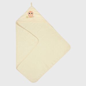 Dziecięcy ręcznik kąpielowy Sowa beżowy 80x80 cm