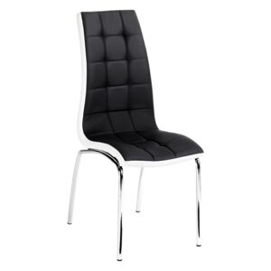Krzesło designerskie pikowane czarne