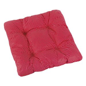 Siedzisko Adela pikowane Grochy czerwone, 40 x 40 cm