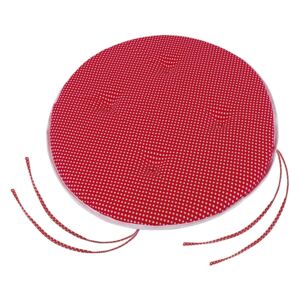Siedzisko Adela okrągłe gładkie Grochy czerwone, 40 cm