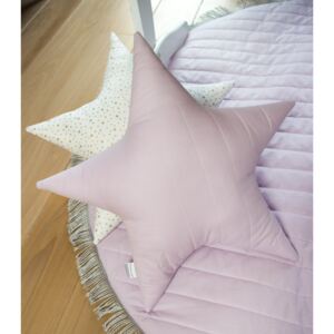 Lila Stars - pikowana poduszka w kolorze lila