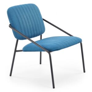 Fotel tapicerowany do salonu Flair niebieski/czarny