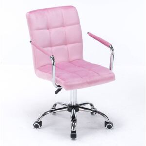 Krzesło obrotowe różowe HARRIS (SC-ZT1305) welur