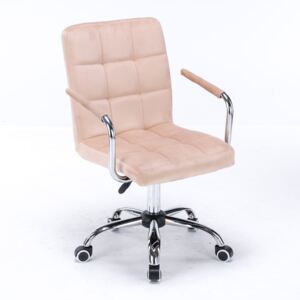 Krzesło biurowe beżowe HARRIS (SC-ZT1305) / welurowe, obrotowe
