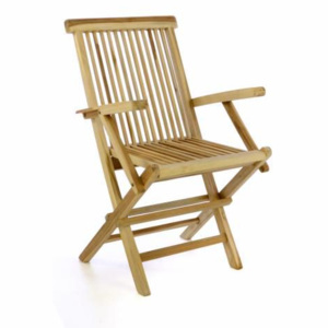 Składane krzesło ogrodowe DIVERO - drewno tekowe