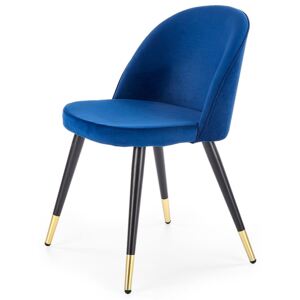 Krzesło tapicerowane Noxin - niebieskie