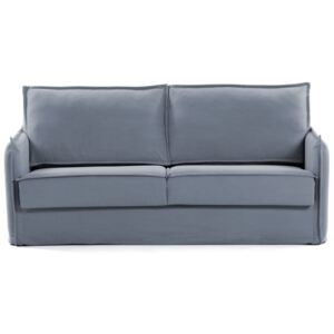 Sofa rozkładana Samsa 202x92 cm niebieska pianka poliuretanowa