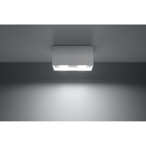 SOLLUX Nowoczesny Plafon QUAD MAXI Biały Prostokąt Lampa Sufitowa Oświetlenie LED