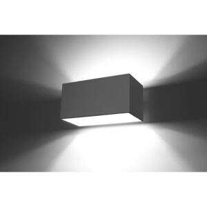 SOLLUX Nowatorska Lampa Ścienna Kinkiet QUAD MAXI Szary Prostokąt Oświetlenie LED