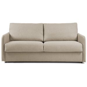 Sofa rozkładana Komoon 182x92 cm beżowa z pianką termoelastyczną