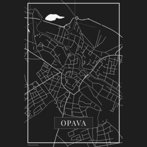 Mapa Opava black